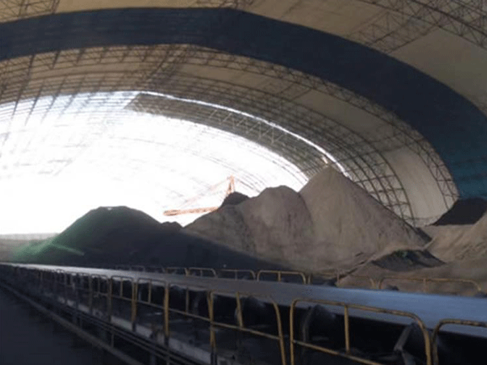 登封煤棚料仓网架